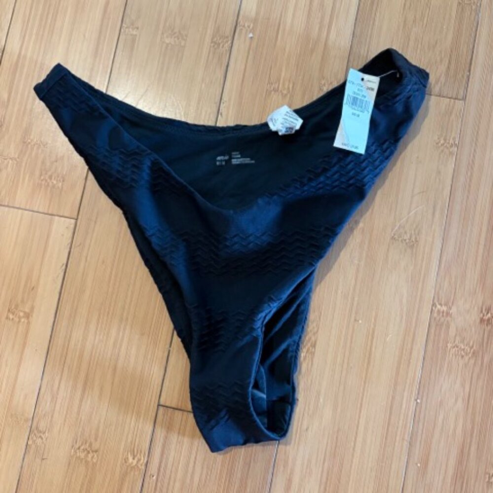 Aerie Black Cheeky Bikini Bottoms
